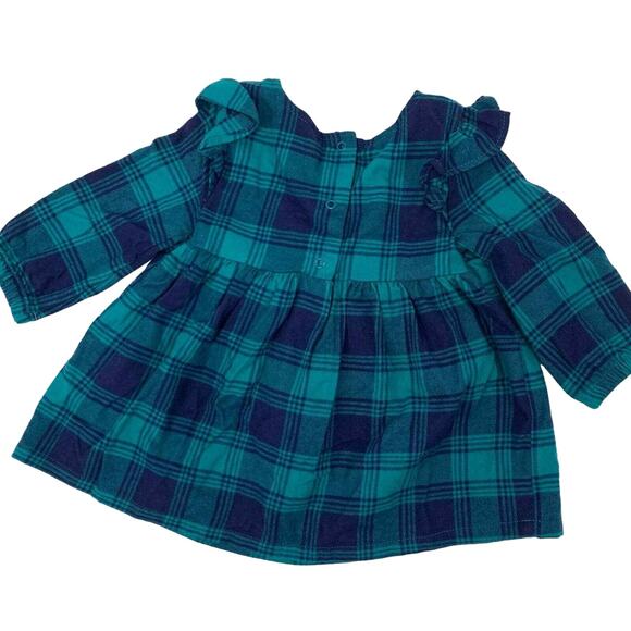 Cat & Jack Green Plaid 2 Piece Dress 3-6 Months - Picture 2 of 5